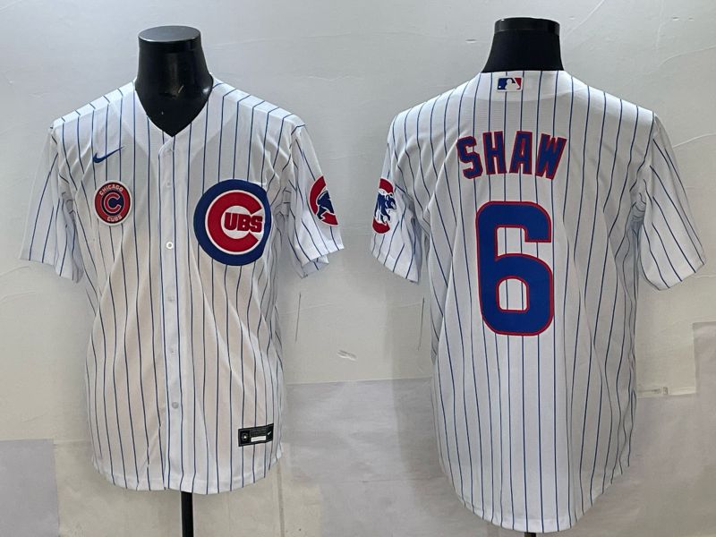 Men Chicago Cubs #6 Shaw white Nike MLB 2025 jersey 02->green bay packers->NFL Jersey